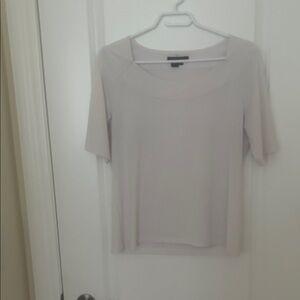 Simon Chang White Short Sleeve Top